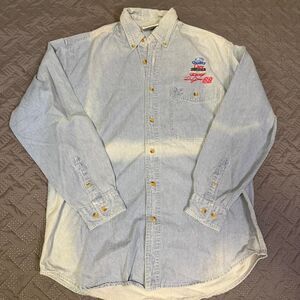 Vintage Chase Authentics NASCAR Ford Quality Racing Faded Denim Dale Jarrett